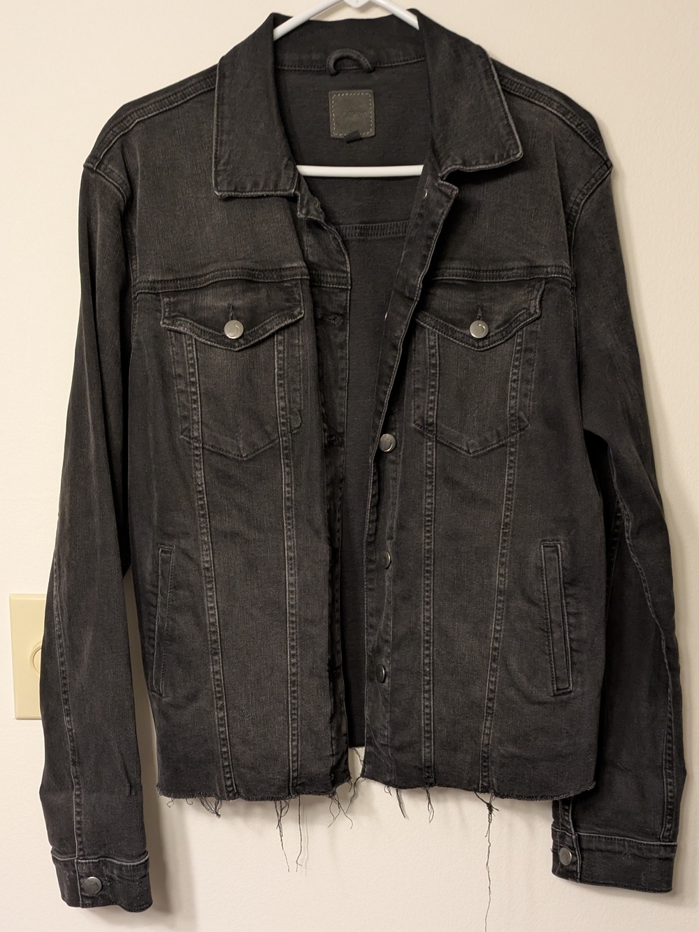 Joe's Jeans Men's Black Distressed Denim Shirt Jacket